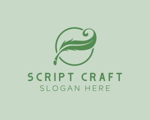 Screenwriter - Fancy Feather Writer logo design