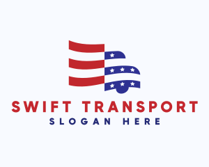 American Truck Transportation logo design