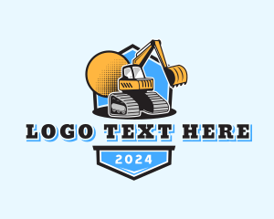 Lifter - Excavator Backhoe Quarry logo design