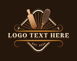 Rolling Pin - Culinary Baking Pastry logo design