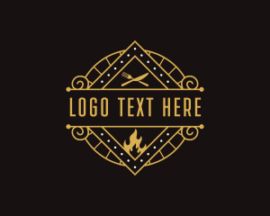 Flame - Gourmet Pizzeria Restaurant logo design