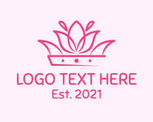 Tiara - Rose Royal Crown logo design
