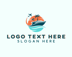 Tropical Vacation Travel Logo