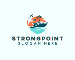 Tropical Vacation Travel Logo