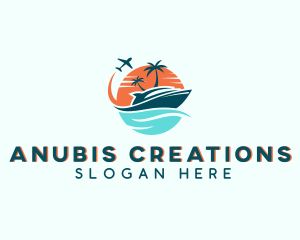 Tropical Vacation Travel logo design