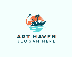 Tropical Vacation Travel logo design