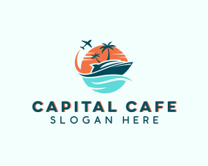 Tropical Vacation Travel logo design