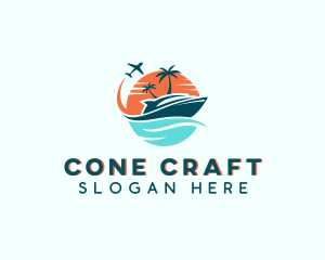 Tropical Vacation Travel logo design