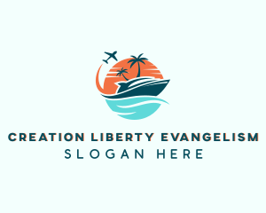 Tropical Vacation Travel logo design