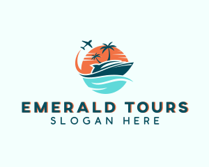 Tropical Vacation Travel logo design