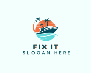 Tropical Vacation Travel logo design