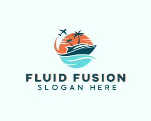 Tropical Vacation Travel logo design