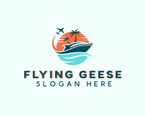 Tropical Vacation Travel logo design