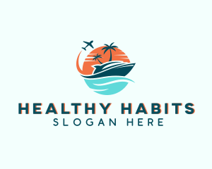 Tropical Vacation Travel logo design