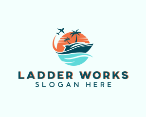 Tropical Vacation Travel logo design