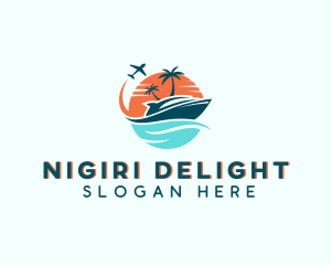 Tropical Vacation Travel logo design