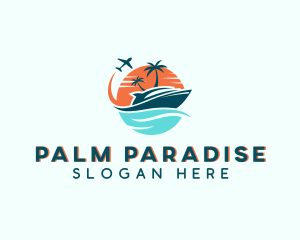 Tropical Vacation Travel logo design