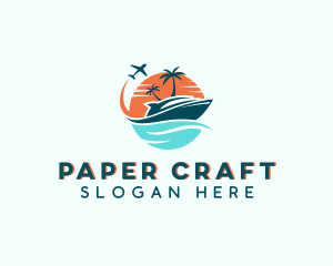 Tropical Vacation Travel logo design