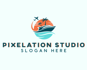 Tropical Vacation Travel logo design