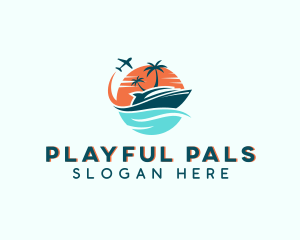 Tropical Vacation Travel logo design