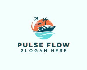 Tropical Vacation Travel logo design