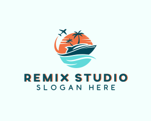 Tropical Vacation Travel logo design