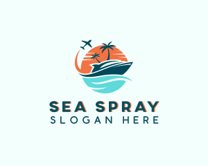 Tropical Vacation Travel logo design