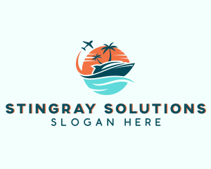 Tropical Vacation Travel logo design