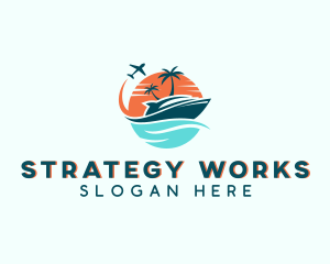 Tropical Vacation Travel logo design