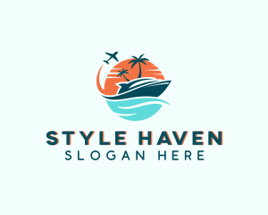 Tropical Vacation Travel logo design