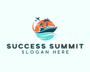 Tropical Vacation Travel logo design