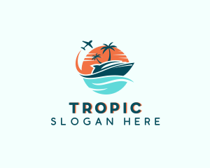 Tropical Vacation Travel logo design