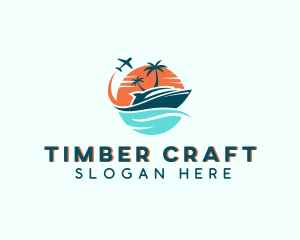 Tropical Vacation Travel logo design