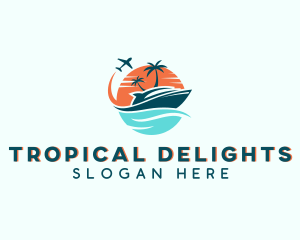 Tropical Vacation Travel logo design