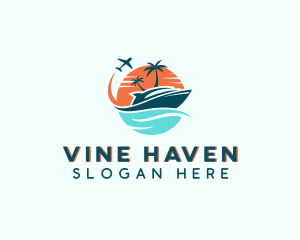 Tropical Vacation Travel logo design