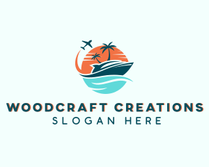 Tropical Vacation Travel logo design