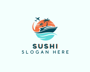 Tropical Vacation Travel logo design