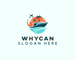 Beach Resort - Tropical Vacation Travel logo design