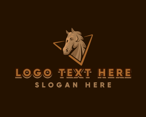 Wild Mustang Horse logo design