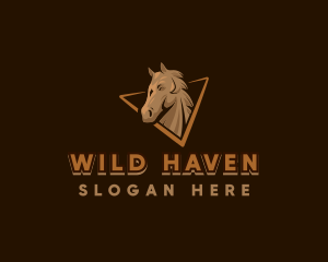 Wild Mustang Horse logo design