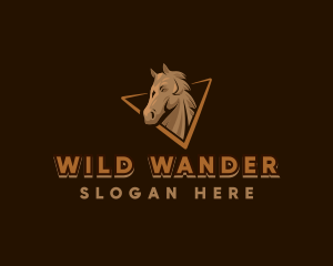 Wild Mustang Horse logo design