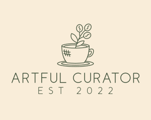 Organic Coffee Cup Cafe logo design