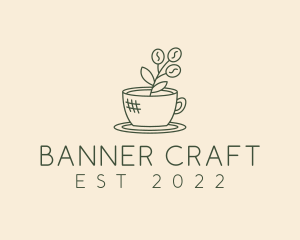 Organic Coffee Cup Cafe logo design