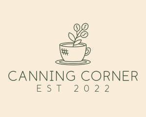 Organic Coffee Cup Cafe logo design