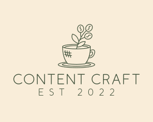 Organic Coffee Cup Cafe logo design