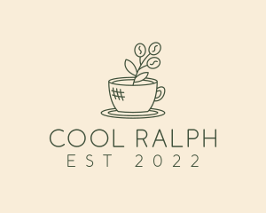 Organic Coffee Cup Cafe logo design