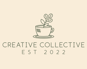 Organic Coffee Cup Cafe logo design