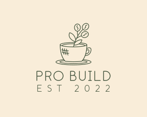 Organic Coffee Cup Cafe logo design