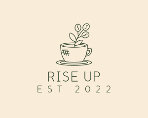 Organic Coffee Cup Cafe logo design