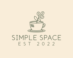 Minimalism - Organic Coffee Cup Cafe logo design